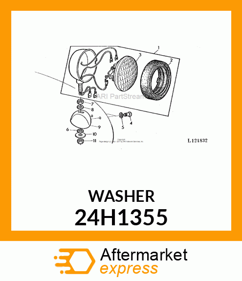 WASHER, METALLIC, ROUND HOLE 24H1355