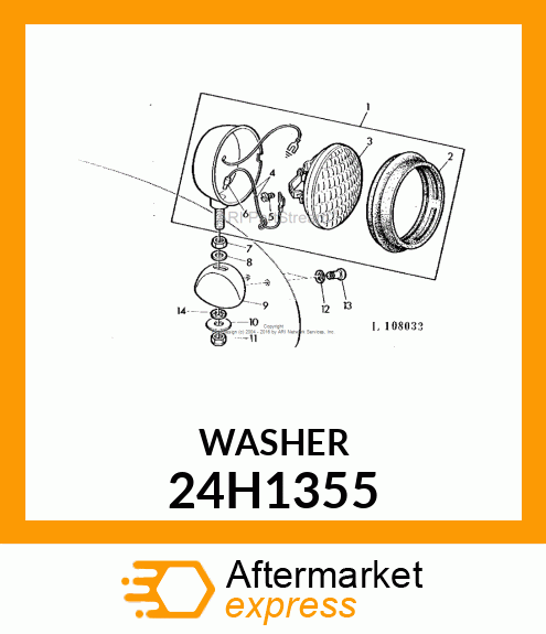 WASHER, METALLIC, ROUND HOLE 24H1355