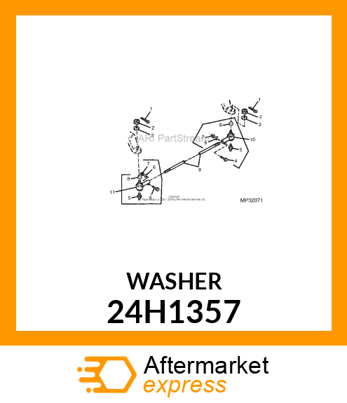 WASHER, METALLIC, ROUND HOLE 24H1357