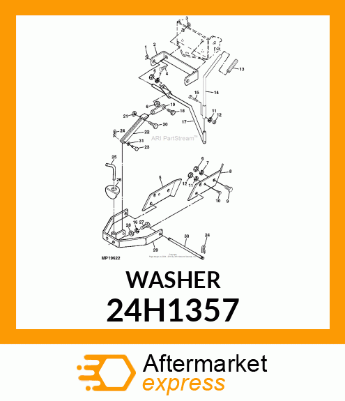 WASHER, METALLIC, ROUND HOLE 24H1357