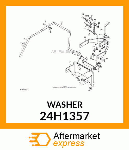 WASHER, METALLIC, ROUND HOLE 24H1357