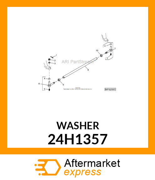 WASHER, METALLIC, ROUND HOLE 24H1357