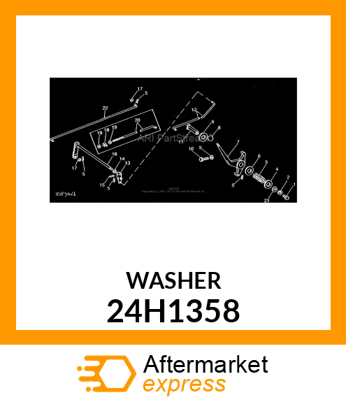 WASHER, METALLIC, ROUND HOLE 24H1358