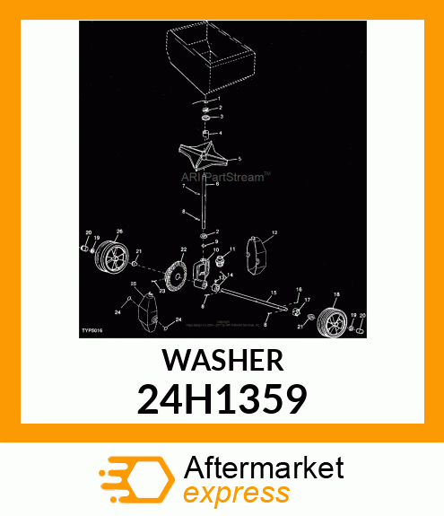 WASHER, METALLIC, ROUND HOLE 24H1359