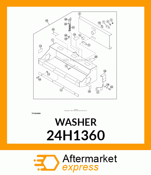 WASHER, METALLIC, ROUND HOLE 24H1360