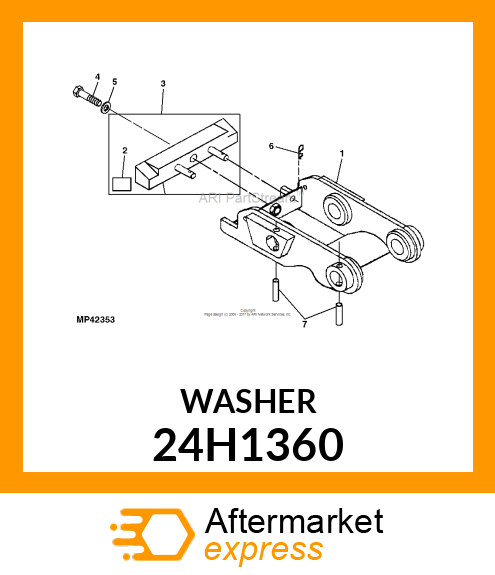 WASHER, METALLIC, ROUND HOLE 24H1360