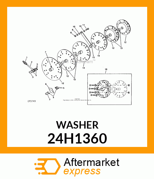 WASHER, METALLIC, ROUND HOLE 24H1360