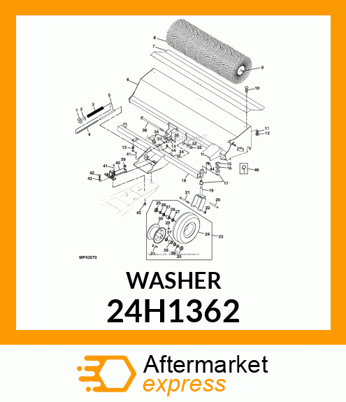 WASHER, METALLIC, ROUND HOLE 24H1362