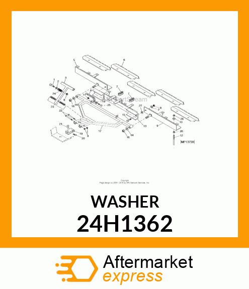 WASHER, METALLIC, ROUND HOLE 24H1362