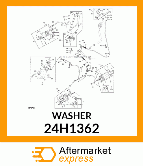 WASHER, METALLIC, ROUND HOLE 24H1362