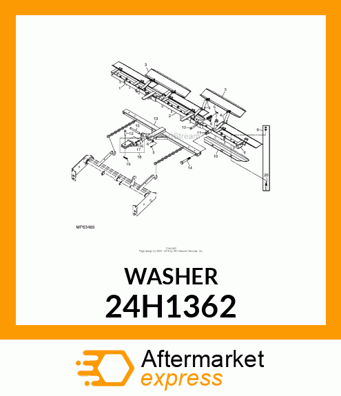 WASHER, METALLIC, ROUND HOLE 24H1362