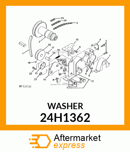 WASHER, METALLIC, ROUND HOLE 24H1362