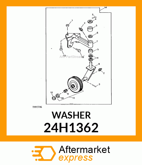 WASHER, METALLIC, ROUND HOLE 24H1362