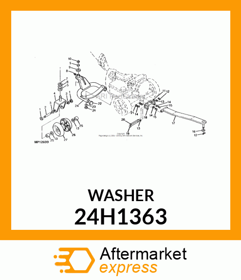 WASHER, METALLIC, ROUND HOLE 24H1363