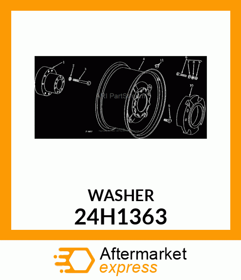 WASHER, METALLIC, ROUND HOLE 24H1363