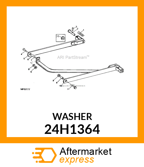 WASHER, METALLIC, ROUND HOLE 24H1364