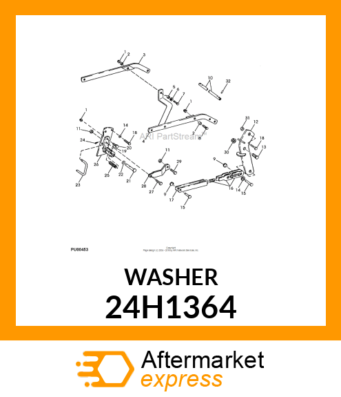 WASHER, METALLIC, ROUND HOLE 24H1364