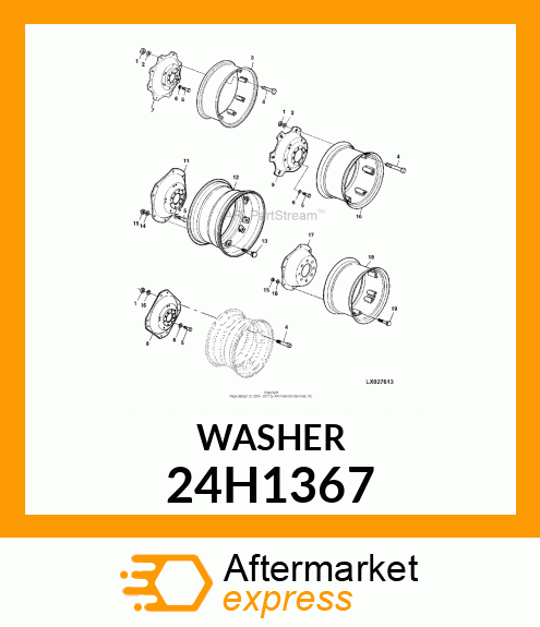 WASHER, METALLIC, ROUND HOLE 24H1367