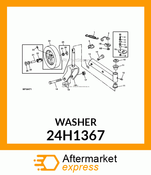 WASHER, METALLIC, ROUND HOLE 24H1367