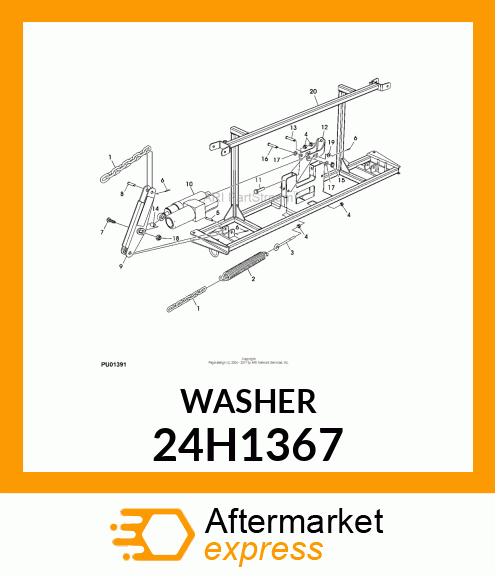 WASHER, METALLIC, ROUND HOLE 24H1367