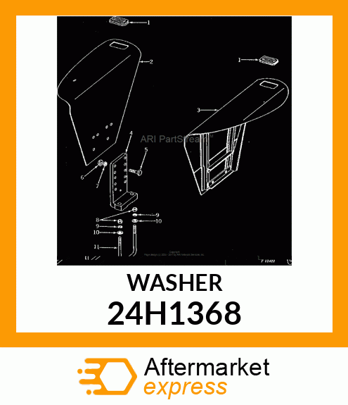 WASHER, METALLIC, ROUND HOLE 24H1368