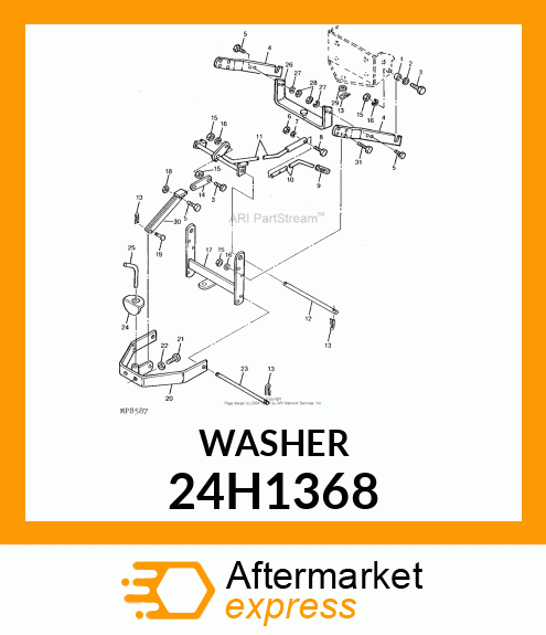 WASHER, METALLIC, ROUND HOLE 24H1368