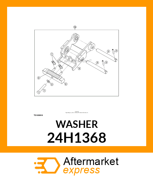 WASHER, METALLIC, ROUND HOLE 24H1368