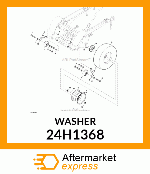 WASHER, METALLIC, ROUND HOLE 24H1368