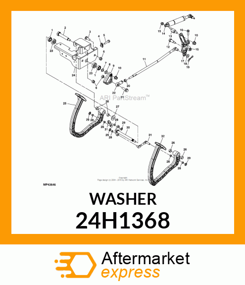 WASHER, METALLIC, ROUND HOLE 24H1368