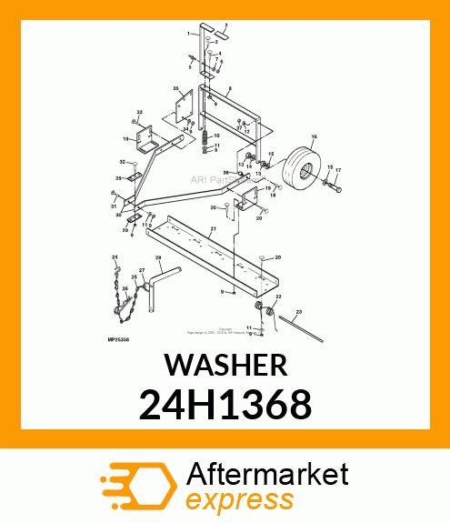 WASHER, METALLIC, ROUND HOLE 24H1368