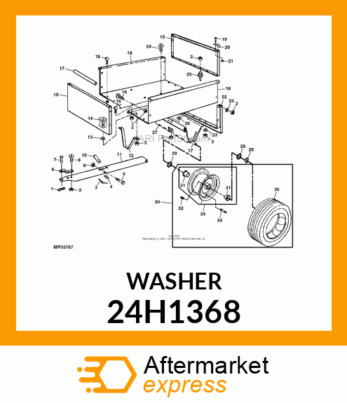 WASHER, METALLIC, ROUND HOLE 24H1368