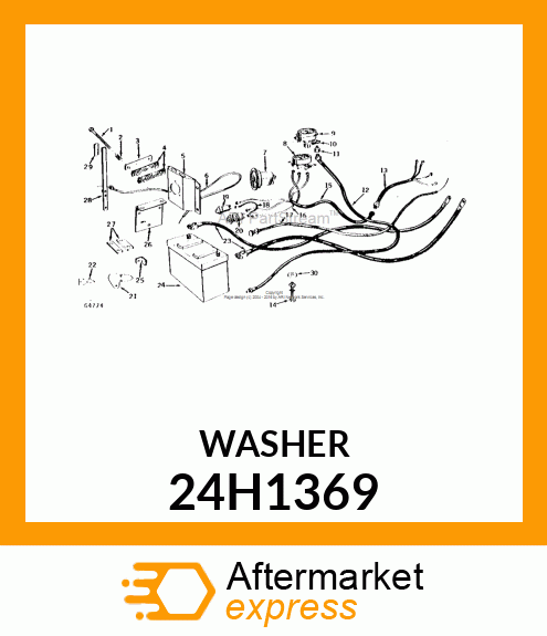 WASHER, METALLIC, ROUND HOLE 24H1369