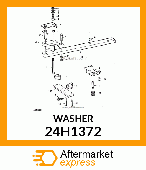 WASHER, METALLIC, ROUND HOLE 24H1372