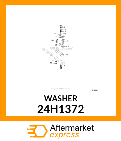 WASHER, METALLIC, ROUND HOLE 24H1372