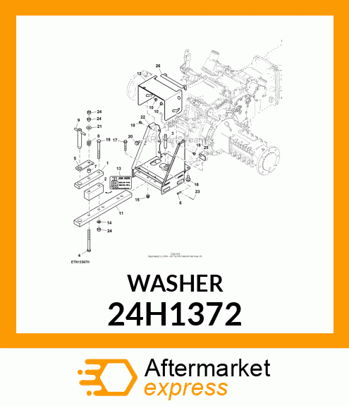 WASHER, METALLIC, ROUND HOLE 24H1372