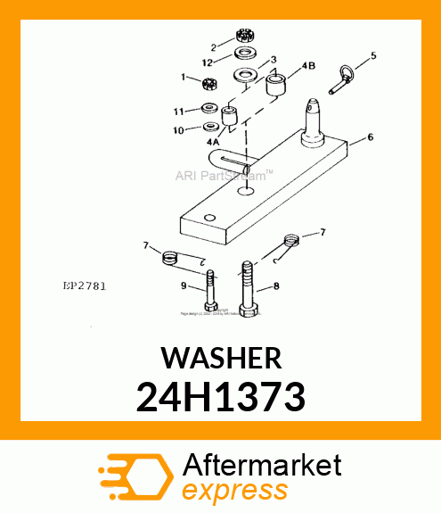 WASHER, METALLIC, ROUND HOLE 24H1373