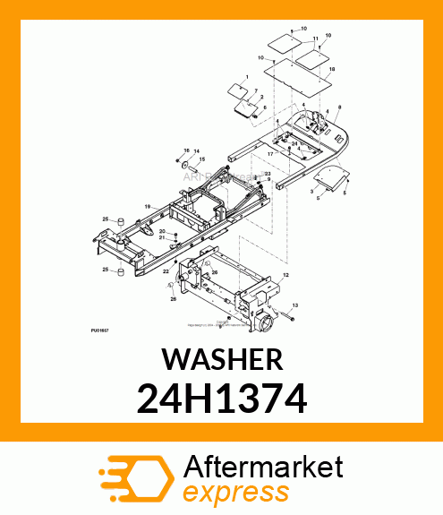 WASHER, METALLIC, ROUND HOLE 24H1374