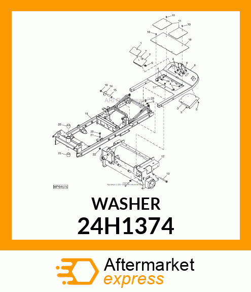 WASHER, METALLIC, ROUND HOLE 24H1374