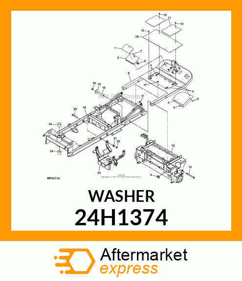 WASHER, METALLIC, ROUND HOLE 24H1374