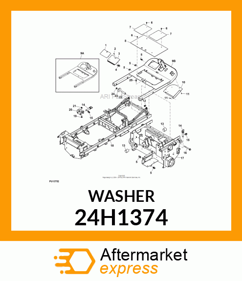 WASHER, METALLIC, ROUND HOLE 24H1374