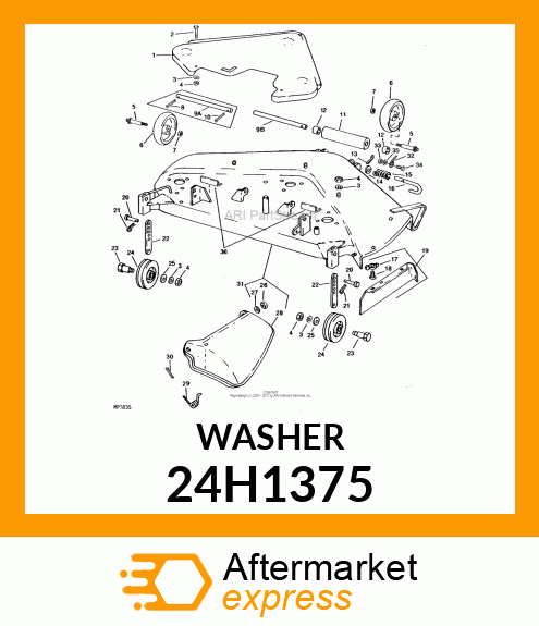 WASHER, METALLIC, ROUND HOLE 24H1375