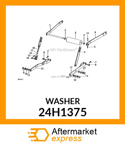 WASHER, METALLIC, ROUND HOLE 24H1375