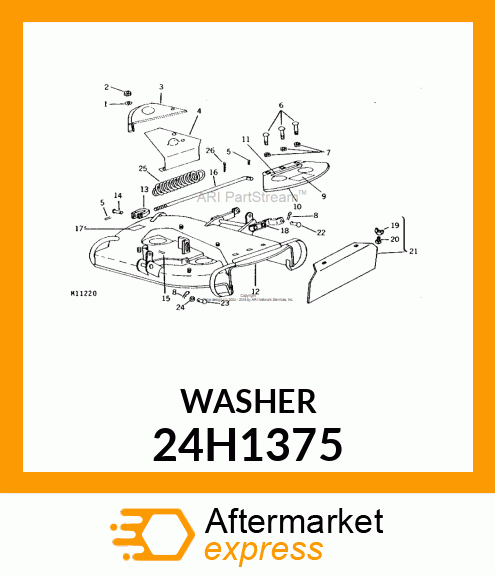 WASHER, METALLIC, ROUND HOLE 24H1375