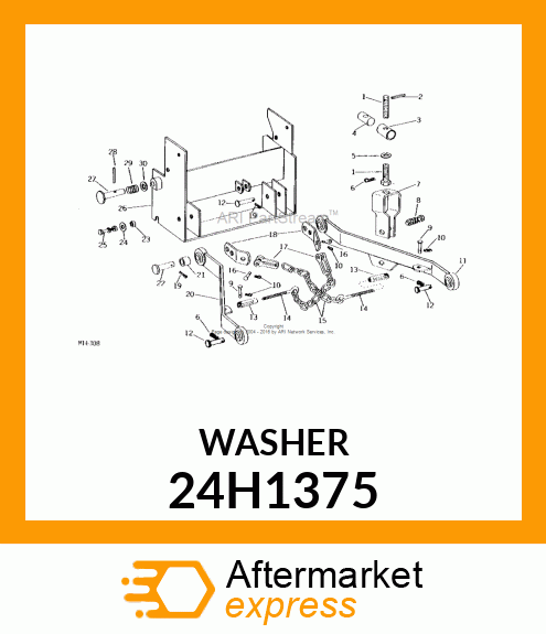 WASHER, METALLIC, ROUND HOLE 24H1375