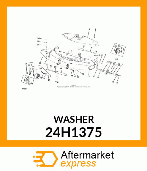 WASHER, METALLIC, ROUND HOLE 24H1375