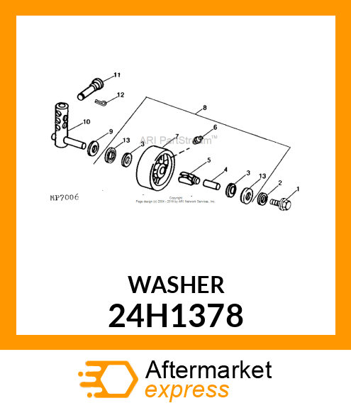 WASHER, METALLIC, ROUND HOLE 24H1378