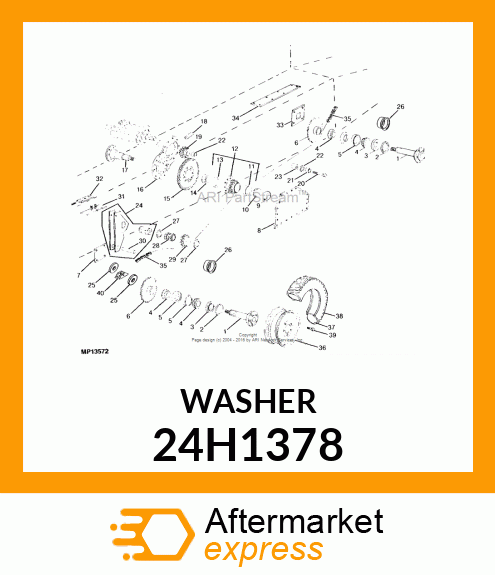 WASHER, METALLIC, ROUND HOLE 24H1378