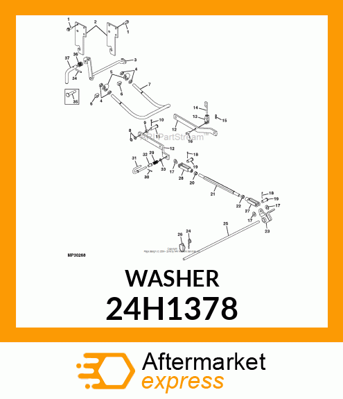 WASHER, METALLIC, ROUND HOLE 24H1378