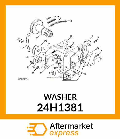 WASHER, METALLIC, ROUND HOLE 24H1381