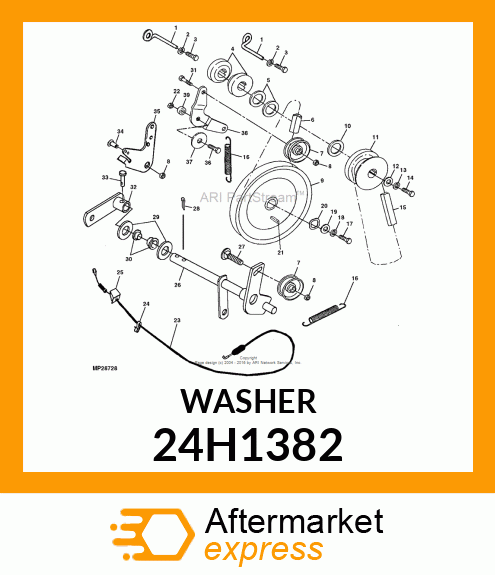 WASHER, METALLIC, ROUND HOLE 24H1382